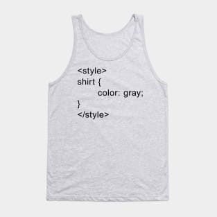 HTML Style - Gray Tank Top